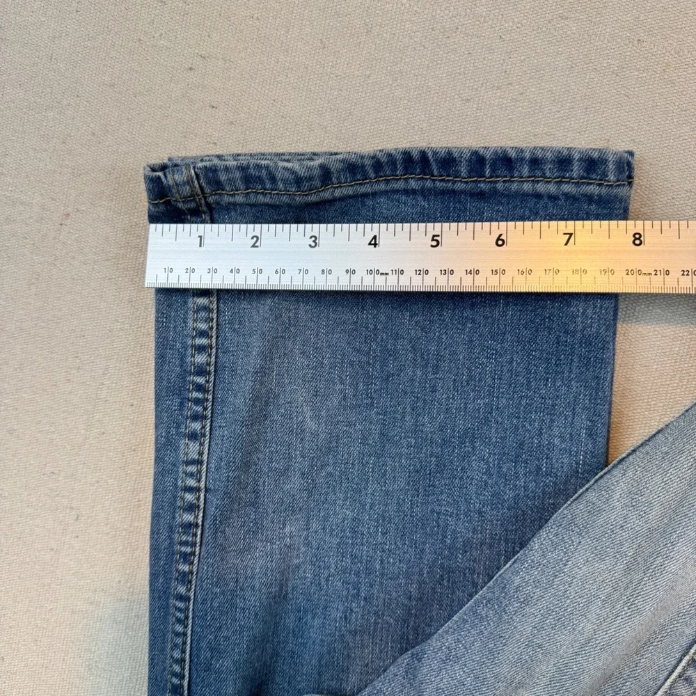 Levis 513 Slim Straight Jeans Mens 34x32 Medium Wash Denim Blue Pants